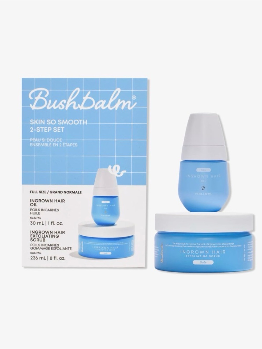 Bushbalm Ingrown Hair 2-Step Set - Blue